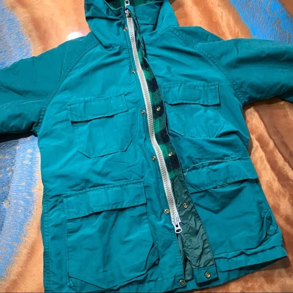 Vintage LL Bean Woolrich Baxter State Park hooded wool lined jacket - Picture 10 of 16